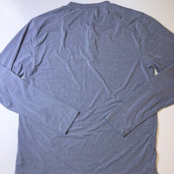 Free Fly Apparel Bamboo Long Sleeve Henley Tee Shirt Men’s Size L Outdoor Blue - Picture 2 of 8
